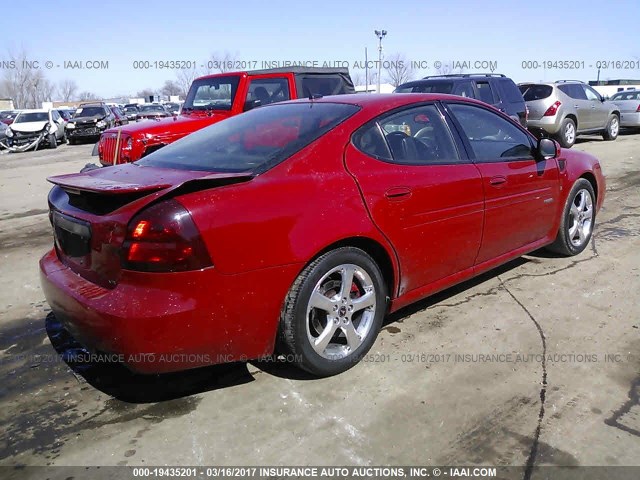 2G2WC55C961246094 - 2006 PONTIAC GRAND PRIX GXP RED photo 4