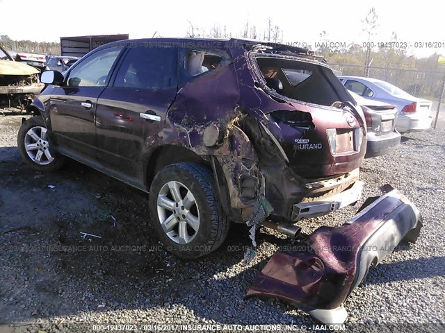 JN8AZ08TX6W408640 - 2006 NISSAN MURANO MAROON photo 3