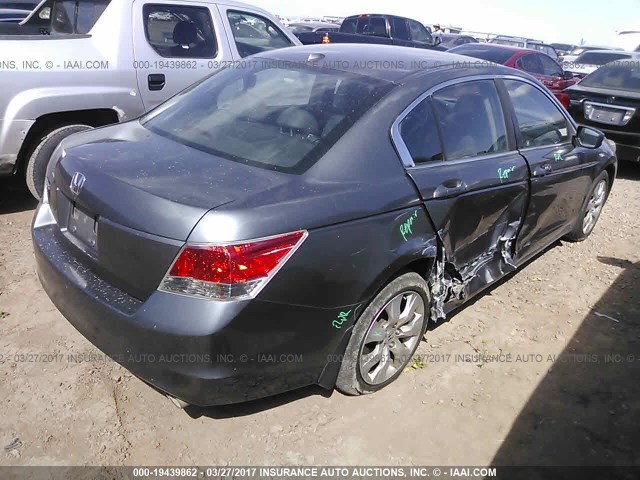 1HGCP26888A141830 - 2008 HONDA ACCORD EXL GRAY photo 4