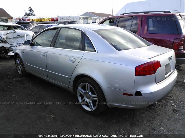 WAUDF78E16A135061 - 2006 AUDI A4 2.0T QUATTRO SILVER photo 3