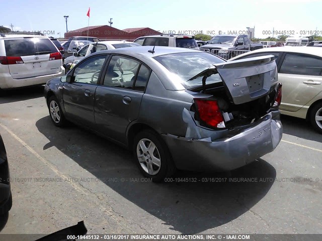 1G8AJ58F67Z106640 - 2007 SATURN ION LEVEL 2 GRAY photo 3
