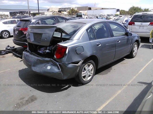 1G8AJ58F67Z106640 - 2007 SATURN ION LEVEL 2 GRAY photo 4