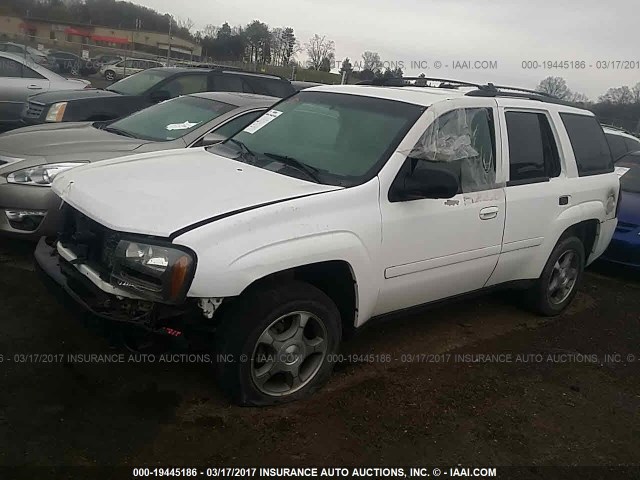 1GNDT33S592133305 - 2009 CHEVROLET TRAILBLAZER LT WHITE photo 2