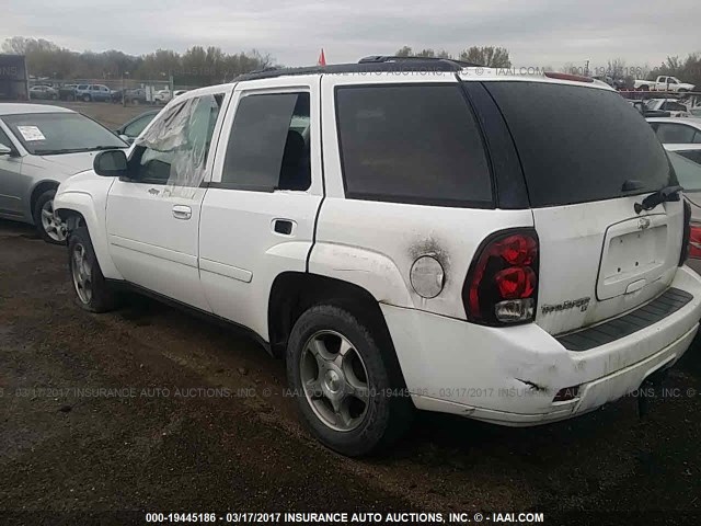 1GNDT33S592133305 - 2009 CHEVROLET TRAILBLAZER LT WHITE photo 3