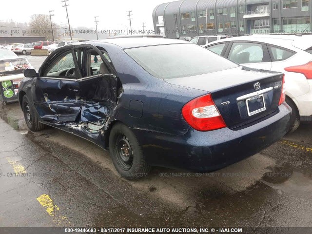 JTDBE32K120075688 - 2002 TOYOTA CAMRY LE/XLE/SE 深蓝色 照片 3