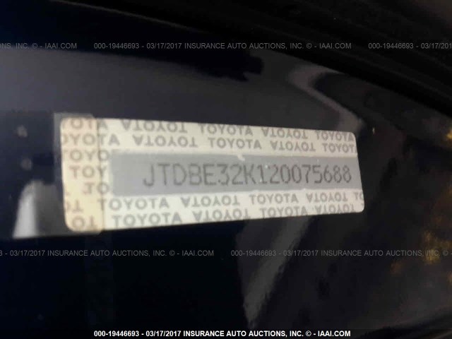 JTDBE32K120075688 - 2002 TOYOTA CAMRY LE/XLE/SE 深蓝色 照片 9