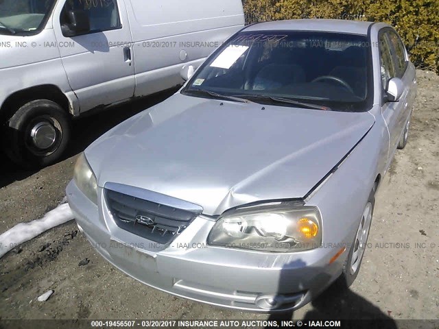 KMHDN46D35U160728 - 2005 HYUNDAI ELANTRA GLS/GT GRAY photo 6