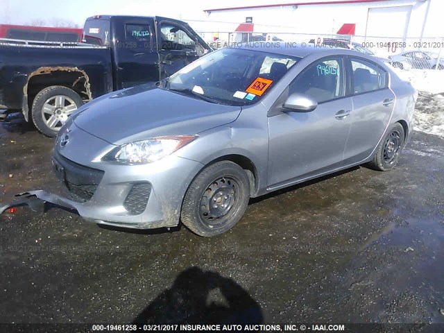 JM1BL1TF6D1725608 - 2013 MAZDA 3 I GRAY photo 2