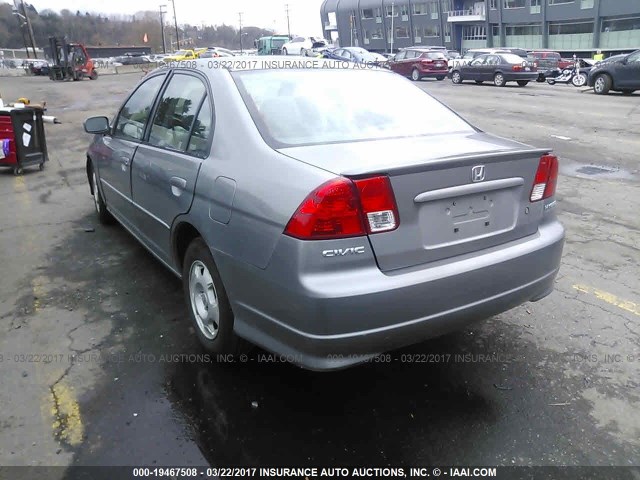 JHMES95654S014373 - 2004 HONDA CIVIC HYBRID GRAY photo 3