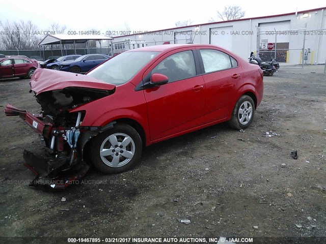 1G1JA5SH2F4164538 - 2015 CHEVROLET SONIC LS 红色 照片 2
