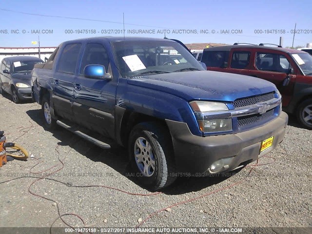 3GNEC13T23G192831 - 2003 CHEVROLET AVALANCHE C1500 BLUE photo 1