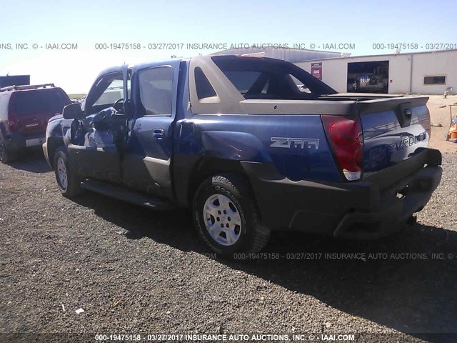 3GNEC13T23G192831 - 2003 CHEVROLET AVALANCHE C1500 BLUE photo 3