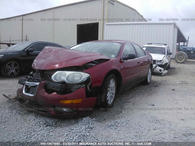 2C3HE66G74H690413 - 2004 CHRYSLER 300M RED photo 2