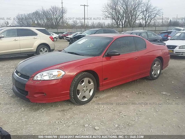 2G1WL16CX79344145 - 2007 CHEVROLET MONTE CARLO SS წითელი ფოტო 2