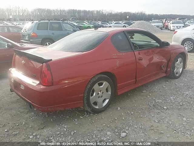 2G1WL16CX79344145 - 2007 CHEVROLET MONTE CARLO SS წითელი ფოტო 4