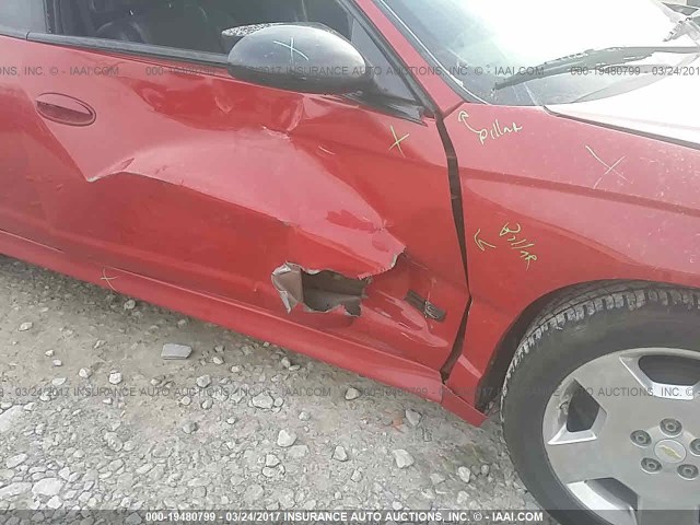 2G1WL16CX79344145 - 2007 CHEVROLET MONTE CARLO SS წითელი ფოტო 6