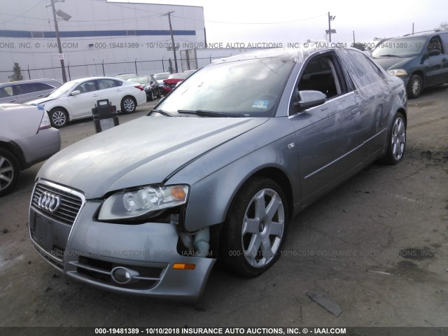 WAUDF78EX6A128920 - 2006 AUDI A4 2.0T QUATTRO Light Blue photo 2