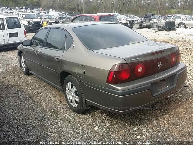 2G1WF52E639239585 - 2003 CHEVROLET IMPALA BROWN photo 3