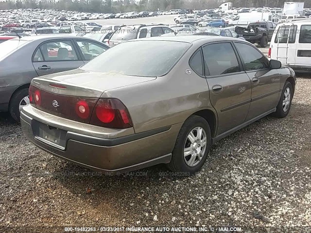 2G1WF52E639239585 - 2003 CHEVROLET IMPALA BROWN photo 4