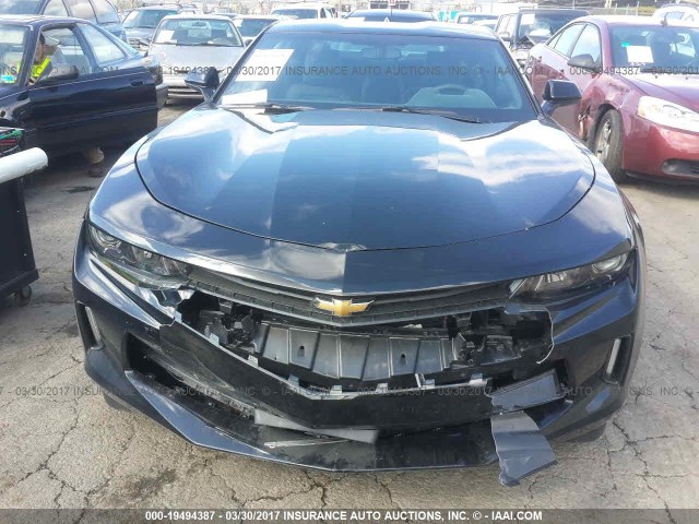 1G1FD1RX4H0158088 - 2017 CHEVROLET CAMARO LT BLACK photo 6