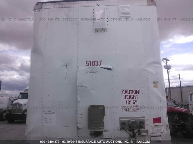 1GRAA06296J615021 - 2006 GREAT DANE TRAILERS VAN  WHITE photo 5