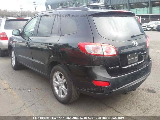 5XYZH4AG8CG098017 - 2012 HYUNDAI SANTA FE SE BLACK photo 3