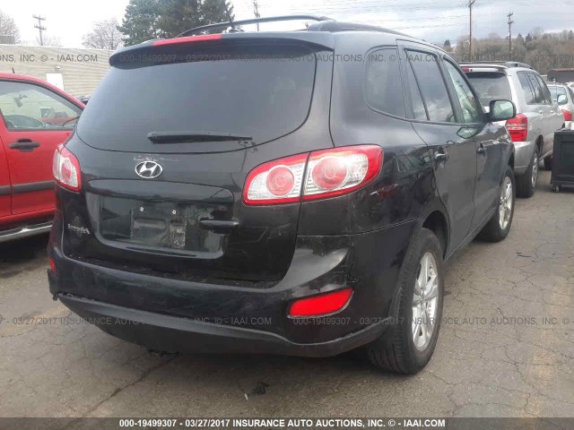 5XYZH4AG8CG098017 - 2012 HYUNDAI SANTA FE SE BLACK photo 4