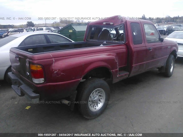 1FTZR15V5XPC00994 - 1999 FORD RANGER SUPER CAB RED photo 4