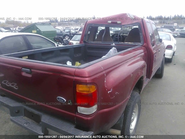 1FTZR15V5XPC00994 - 1999 FORD RANGER SUPER CAB RED photo 6