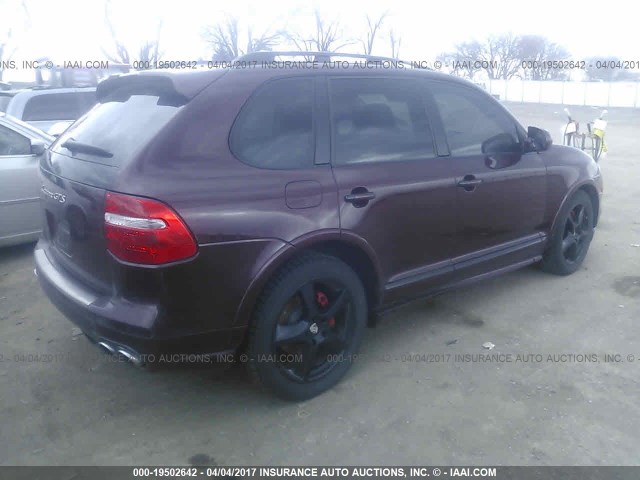 WP1AD29P98LA74255 - 2008 PORSCHE CAYENNE GTS BURGUNDY photo 4