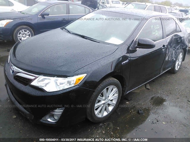 4T1BD1FK1CU014350 - 2012 TOYOTA CAMRY HYBRID/LE/XLE 黑色 照片 2