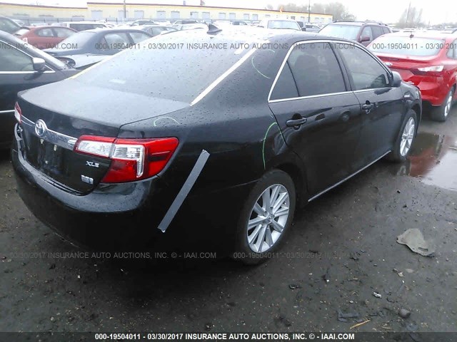 4T1BD1FK1CU014350 - 2012 TOYOTA CAMRY HYBRID/LE/XLE 黑色 照片 4