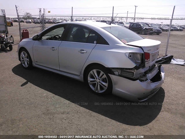 1G1PG5SB7E7208891 - 2014 CHEVROLET CRUZE LTZ SILVER photo 3