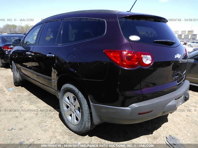 1GNLREED7AS138983 - 2010 CHEVROLET TRAVERSE LS BURGUNDY photo 3