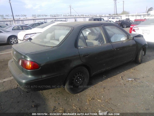 2T1BR12E8YC284444 - 2000 TOYOTA COROLLA VE/CE/LE GREEN photo 4