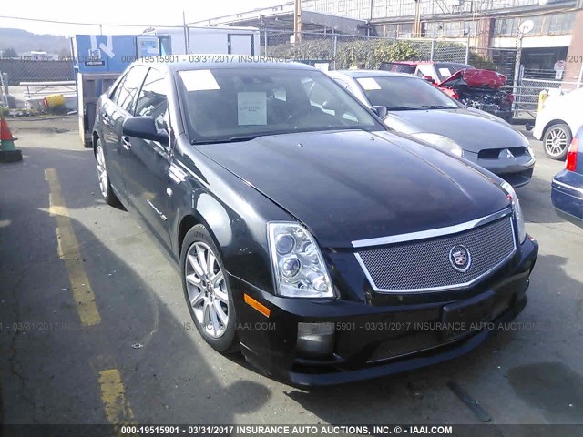 1G6DX67D780164434 - 2008 CADILLAC STS-V BLACK photo 1