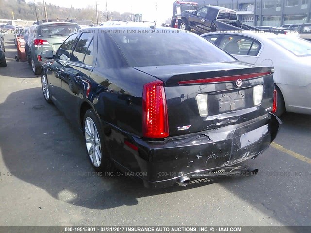 1G6DX67D780164434 - 2008 CADILLAC STS-V BLACK photo 3