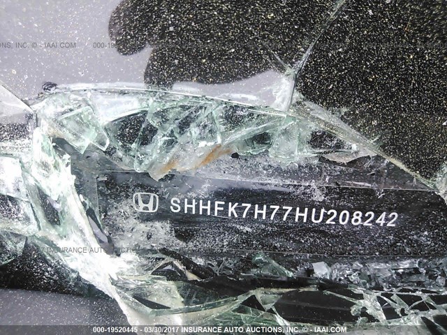 SHHFK7H77HU208242 - 2017 HONDA CIVIC EXL GRAY photo 9