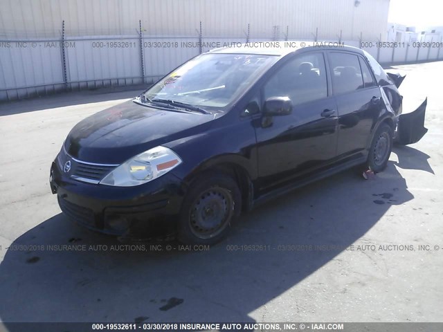 3N1BC11E69L441084 - 2009 NISSAN VERSA S/SL BLACK photo 2