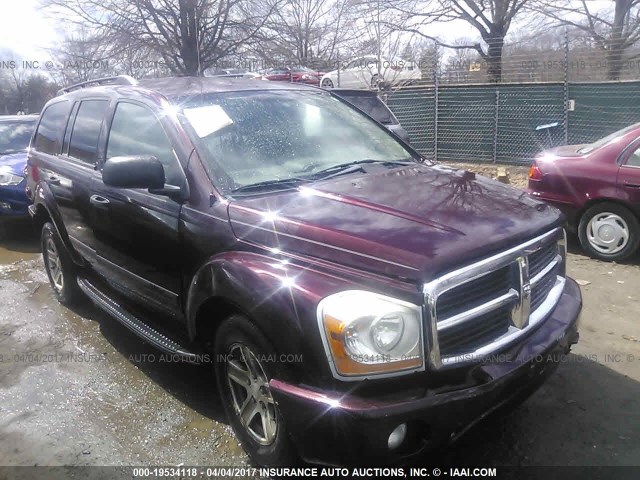 1D4HB48N24F203319 - 2004 DODGE DURANGO SLT MAROON photo 1