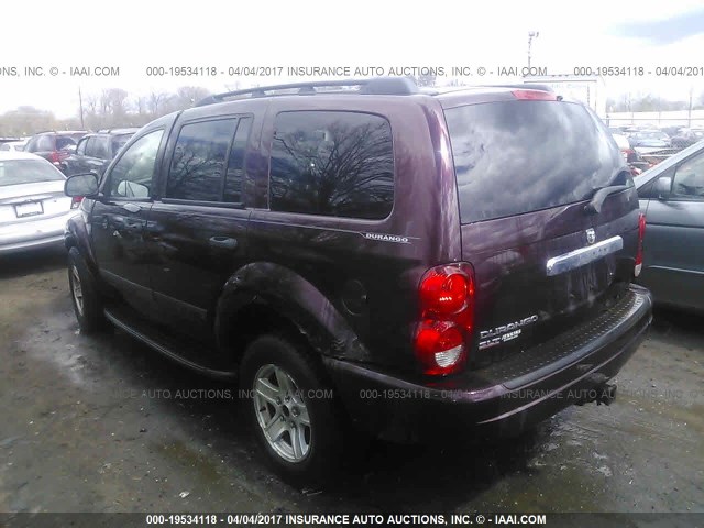 1D4HB48N24F203319 - 2004 DODGE DURANGO SLT MAROON photo 3