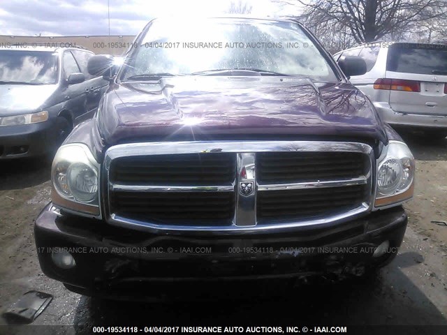 1D4HB48N24F203319 - 2004 DODGE DURANGO SLT MAROON photo 6