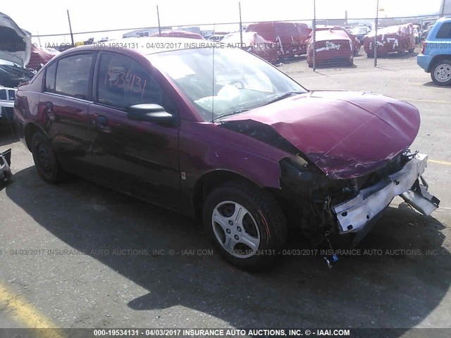 1G8AF52F04Z123858 - 2004 SATURN ION LEVEL 1 MAROON photo 1