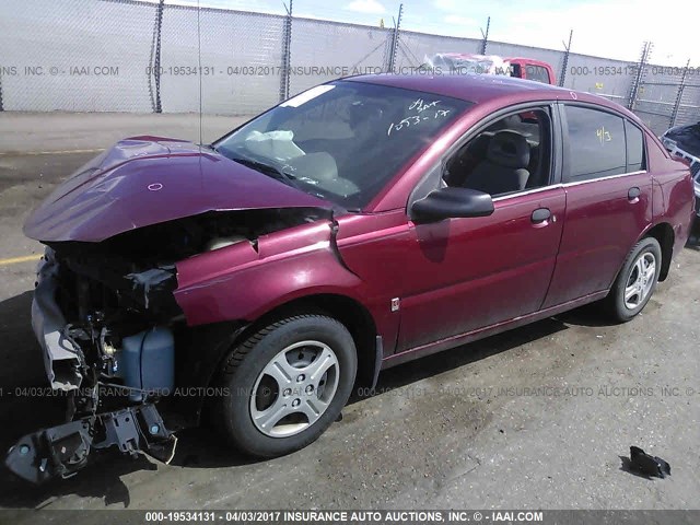 1G8AF52F04Z123858 - 2004 SATURN ION LEVEL 1 MAROON photo 2