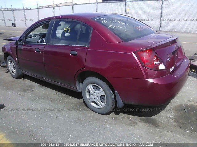 1G8AF52F04Z123858 - 2004 SATURN ION LEVEL 1 MAROON photo 3