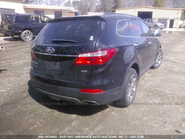 KM8SNDHF1EU037189 - 2014 HYUNDAI SANTA FE GLS BLACK photo 4