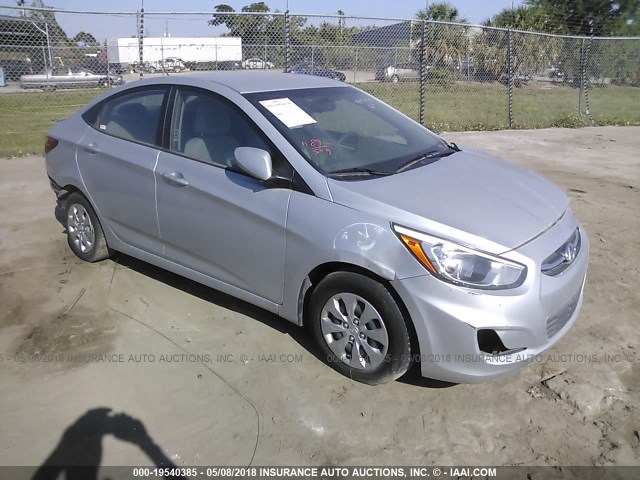 KMHCT4AE5GU980250 - 2016 HYUNDAI ACCENT SE SILVER photo 1