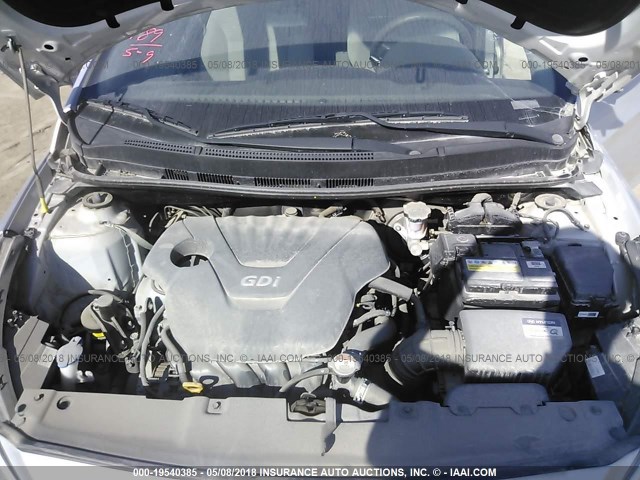 KMHCT4AE5GU980250 - 2016 HYUNDAI ACCENT SE SILVER photo 10