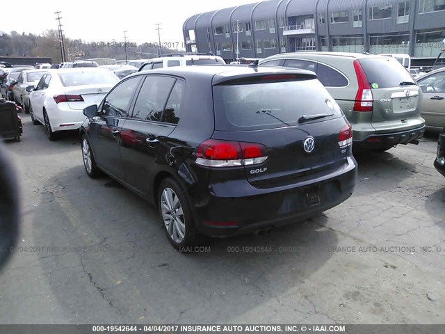 WVWDM7AJ1EW007873 - 2014 VOLKSWAGEN GOLF 黑色 照片 3