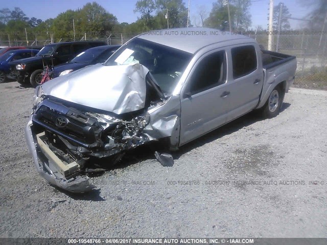 5TFJX4GN4CX010762 - 2012 TOYOTA TACOMA DOUBLE CAB 银色 照片 2